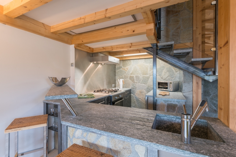 Top cucina in luserna blu